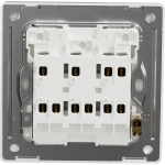 Schneider Electric 施耐德電氣 NUX33_2_SS UNICA X 16AX 250V~ 三位雙控開關掣 (炫星銀)